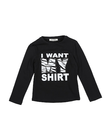 FRACOMINA MINI T-shirt Μαύρο 95% Βαμβάκι, 5% Ελαστάνη