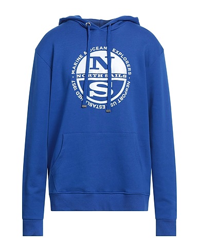 NORTH SAILS Hooded sweatshirt Bright blue 60% Viscose, 35% Nylon, 5% Elastane