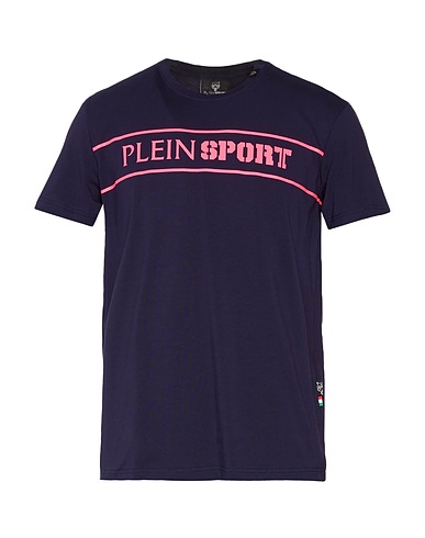 PLEIN SPORT T-shirt Blu navy 95% Cotone, 5% Elastan