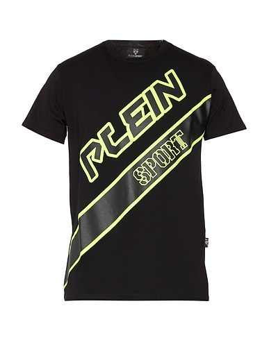 PLEIN SPORT T-shirt Black 95% Cotton, 5% Elastane