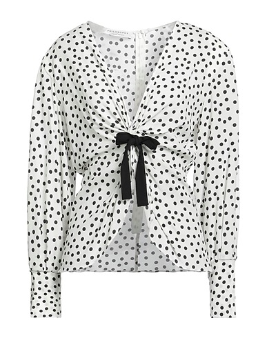 PHILOSOPHY di LORENZO SERAFINI Top White 98% Viscose, 2% Elastane