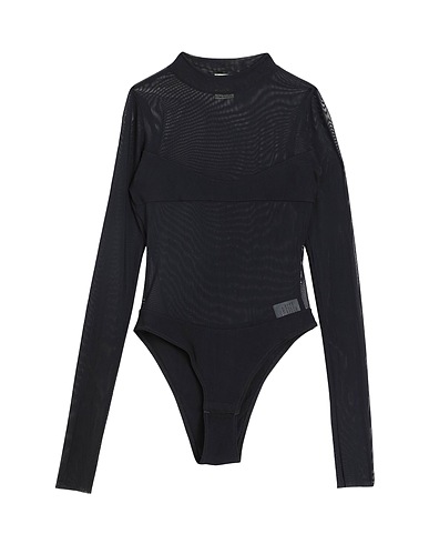 NOT AFTER TEN TOPWEAR Black 92% Polyamide, 8% Elastane