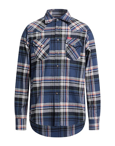 HOLUBAR Checked shirt Navy 100% Cotton
