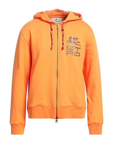 ETRO Hooded track jacket  Orange 95% Cotton, 5% Elastane
