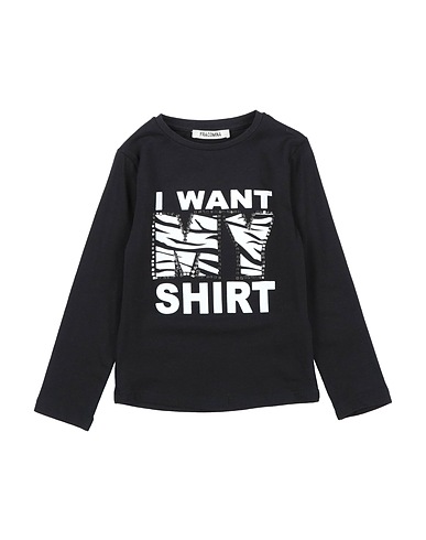 FRACOMINA MINI T-shirt Black 95% Cotton, 5% Elastane
