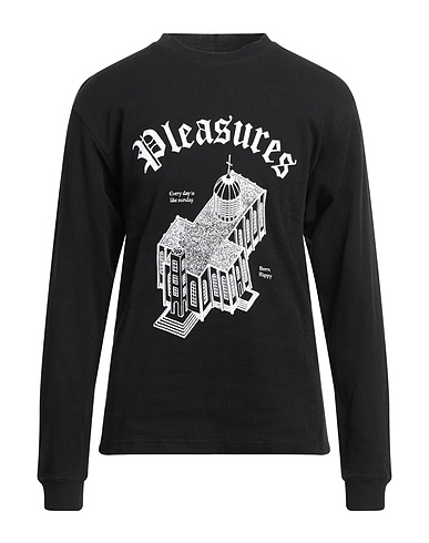 PLEASURES T-shirt Black 100% Cotton