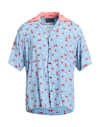 HAVANII Patterned shirt Light blue 100% Viscose