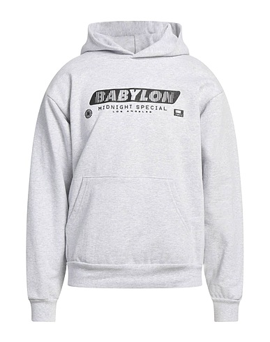 BABYLON Hooded track jacket  Light grey 100% Cotton