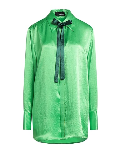 CAPASA MILANO Shirts Light green 100% Acetate