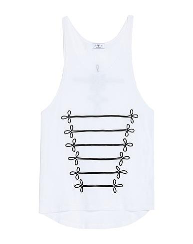 PORTS 1961 Tanktop Weiß 45% Baumwolle, 35% Modal, 20% Leinen