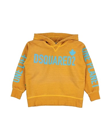 DSQUARED2 Hooded track jacket  Mustard 100% Cotton