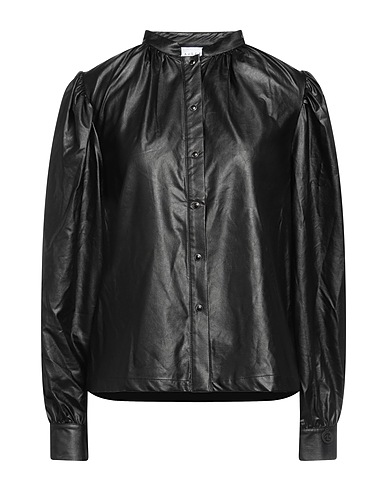 GAëLLE Paris Camicie e bluse tinta unita Nero 100% Poliuretano