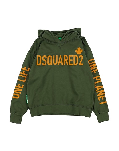 DSQUARED2 Sweatshirt Green 100% Cotton, Elastane