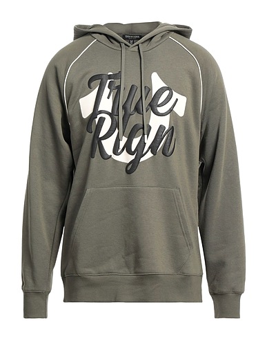 TRUE RELIGION Hooded track jacket  Military green 60% Cotton, 40% Polyethylene