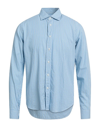 MCR Camicia a quadri Celeste 100% Cotone