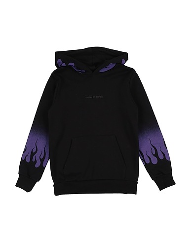 VISION OF SUPER Felpa Nero 100% Cotone