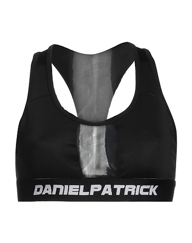 DANIEL PATRICK Top Nero 90% Poliestere, 10% Elastan
