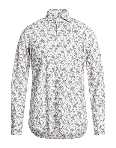XACUS Patterned shirt White 100% Cotton