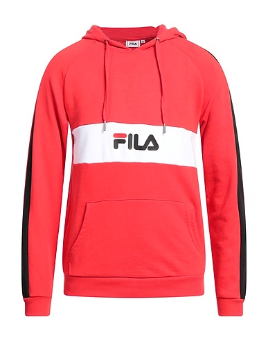FILA Hooded track jacket  Red 65% Cotton, 35% Polyester
