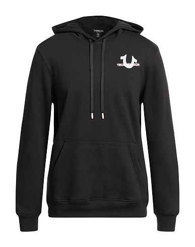 TRUE RELIGION Hooded track jacket  Black 88% Cotton, 12% Polyester
