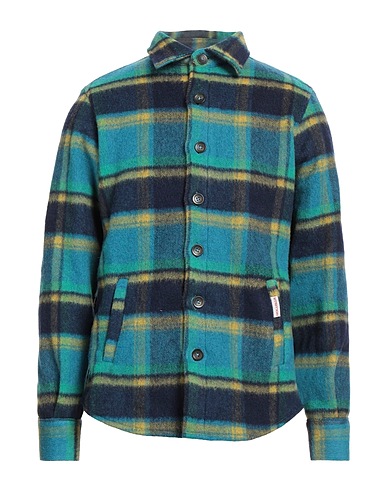HOLUBAR Camicia a quadri Verde petrolio 70% Lana, 15% Poliestere, 10% Poliammide, 5% Altre Fibre