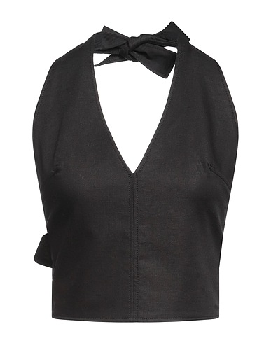 JACQUEMUS Top Black 55% Cotton, 45% Linen
