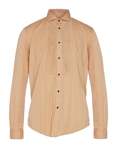SAINT PAUL Camicia tinta unita Sabbia 100% Cotone