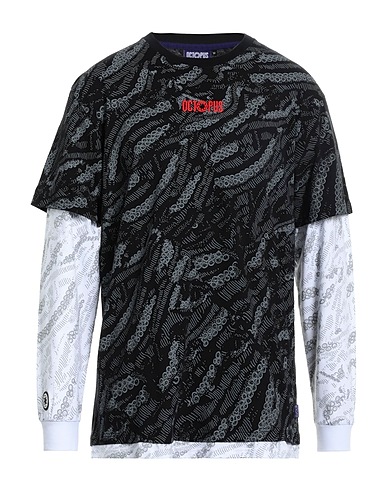 OCTOPUS T-shirt Black 100% Cotton