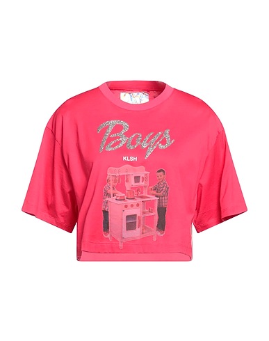 KLSH KIDS LOVE STAIN HANDS Crop top Fuchsia 100% Cotton