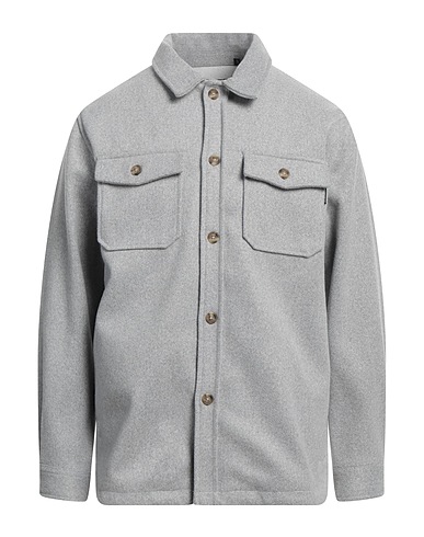 WHY NOT BRAND Solid colour shirt Grey 100% Polyester