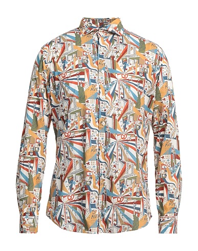 XACUS Patterned shirt Off white 100% Cotton