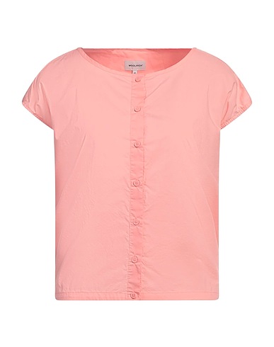 WOOLRICH Solid color shirts & blouses Salmon pink 100% Cotton