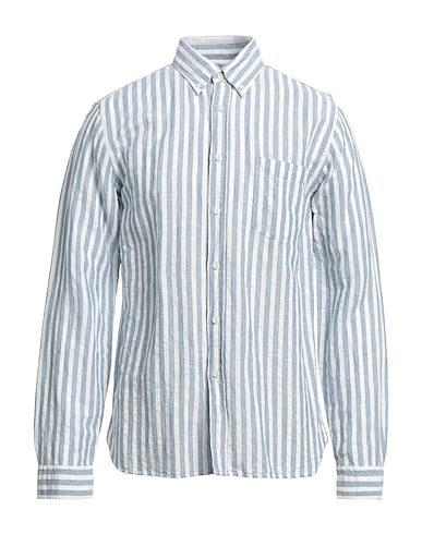 XACUS Linen shirt Light blue 55% Linen, 45% Cotton