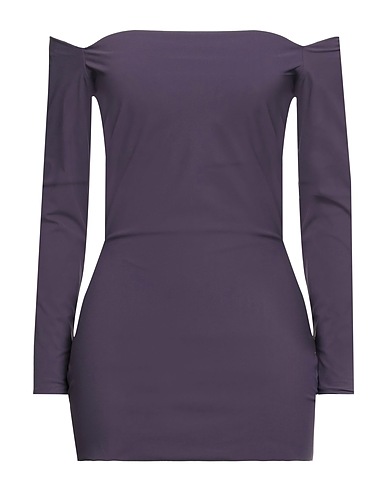 CHIARA BONI LA PETITE ROBE Off-the-shoulder top Purple 72% Polyamide, 28% Elastane