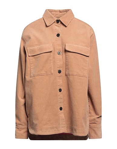 SUN 68 Solid colour shirts & blouses Camel 98% Cotton, 2% Elastane