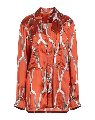 RICK OWENS Hemden und Blusen mit Muster RUGGINE 52% Viskose, 48% Cupro