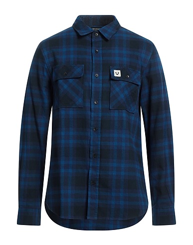 TRUE RELIGION Checked shirt Blue 100% Cotton