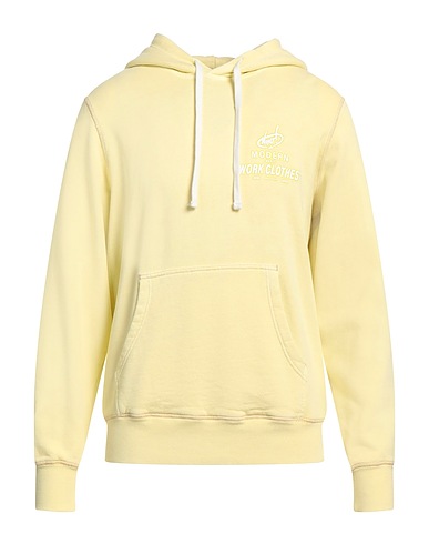 DIESEL Hooded track jacket  Pastel yellow 100% Cotton