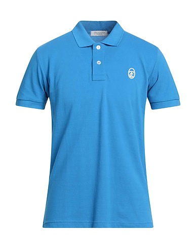 TRUSSARDI COLLECTION Polo shirt Azure 100% Cotton