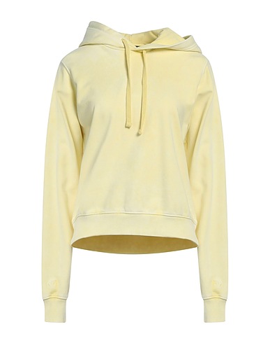 DIESEL Hooded track jacket  Pastel yellow 100% Cotton