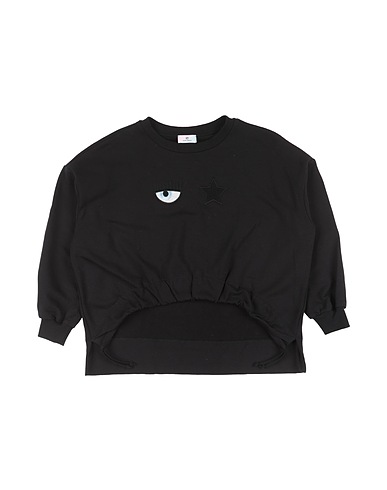 CHIARA FERRAGNI Sweatshirt Black 96% Cotton, 4% Elastane
