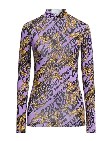 VERSACE JEANS COUTURE T-shirt Purple 95% Viscose, 5% Elastane