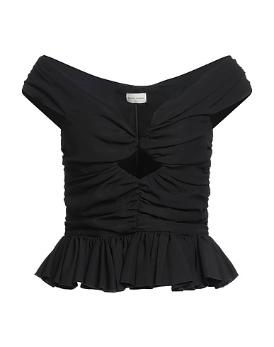 MAGDA BUTRYM Top Nero 90% Seta, 10% Elastan