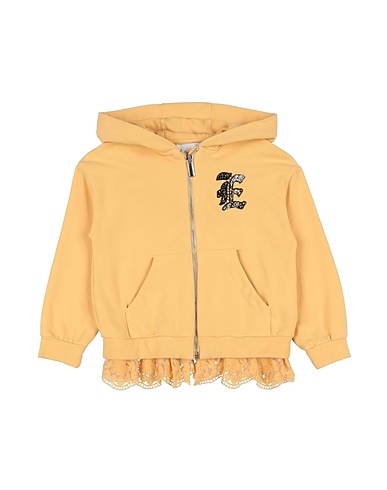 ERMANNO SCERVINO JUNIOR Hooded sweatshirt Marigold 94% Cotton, 6% Elastane, Polyester