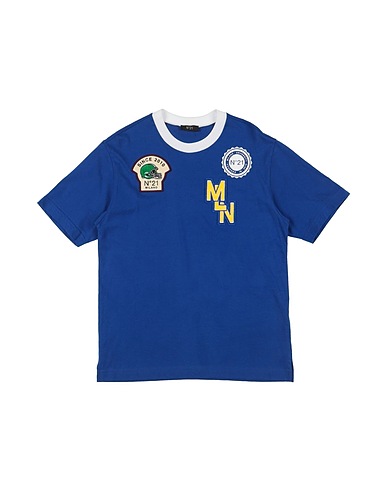 N°21 T-Shirt Blau 100% Baumwolle, Polyester, Wolle, Silikon