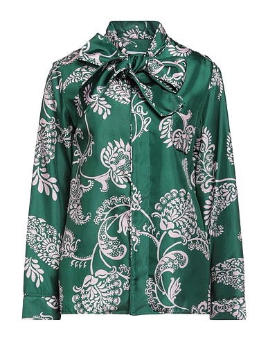 SIMONA CORSELLINI Top Emerald green 100% Viscose, Acetate, Silk