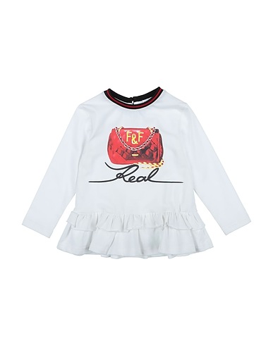 FUN & FUN T-shirt White 95% Cotton, 5% Elastane