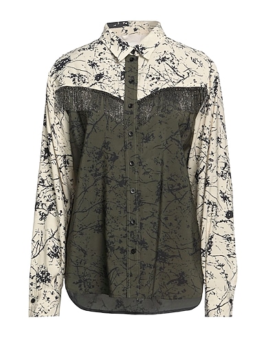 8PM Patterned shirts & blouses Military green 85% Rayon, 15% Polyester, Metallic fiber