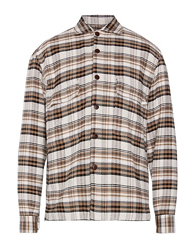 COSTUMEIN Camicia a quadri Beige 100% Cotone