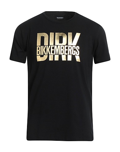 DIRK BIKKEMBERGS T-shirt Black 94% Cotton, 6% Elastane